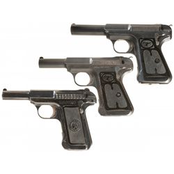Collector's Lot of Three Savage Semi-Automatic Pistols