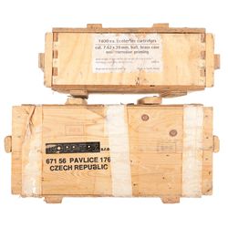 Two Sealed Cases of 7.62x39 Ammunition