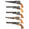 Image 2 : Five Reproduction Percussion Revolvers