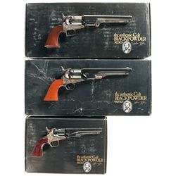 Three Boxed Colt Black Powder Series Percussion Revolvers