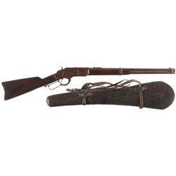 Winchester Model 1873 Lever Action Saddle Ring Carbine with T.E. Horan Scabbard