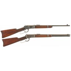 Two Winchester Lever Action Saddle Ring Carbines