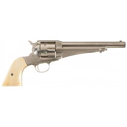 Remington Model 1875 Single Action Army Revolver with Carved Ivory Grips