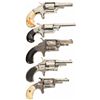 Image 1 : Collectors Lot of Five Antique Spur Trigger Revolvers
