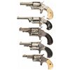 Image 2 : Collectors Lot of Five Antique Spur Trigger Revolvers