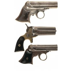 Three Antique Derringer Pistols