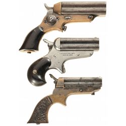 Three Antique Pepperboxes