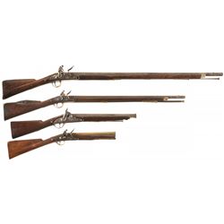 Two Blunderbuss Pistols and Two Long Guns