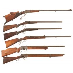 Six Single Shot Long Guns