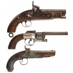 Three Percussion Hand Guns