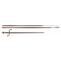 Two Spears and a European Style Sword