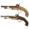 Image 2 : Two French Chatellerault Arsenal Percussion Conversion Pistols