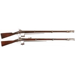 Two U.S. Percussion Muskets with Bayonets