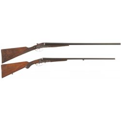 Two Engraved Side by Side Shotguns