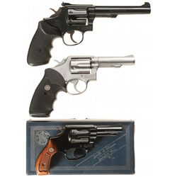 Three Smith & Wesson Double Action Revolvers