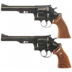 Matched Pair of High Standard Crusader Double Action Revolvers with Original Matching Boxes