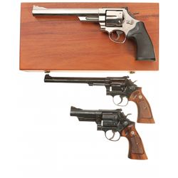 Three Smith & Wesson Double Action Revolvers