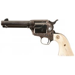 Second Generation Colt Single Action Army Revolver with Giraffe Bone Grips