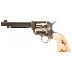 Second Generation Colt Single Action Army Revolver with Stag Grips