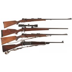 Four Bolt Action Rifles