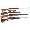 Image 1 : Four Bolt Action Rifles