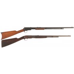 Two Slide Action Rifles