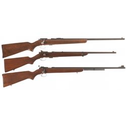 Collector's Lot of Three Winchester Bolt Action .22 Rifles