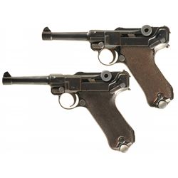Collectors Lot of Two DWM Semi-Automatic Police Lugers