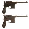Image 2 : Two Broomhandle Semi-Automatic Pistols