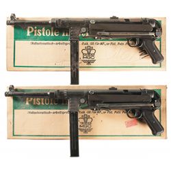 Two Non-Firing MGC of Japan Replica German MP-40 Submachine Pistols