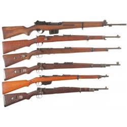 Four Military Rifles and Two Carbines