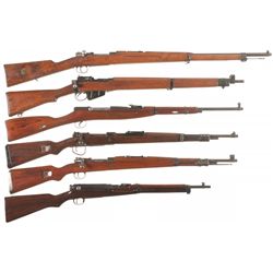 Five Military Bolt Action Rifles and One Carbine