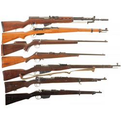 Seven Military Style Long Guns