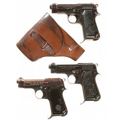 Collector's Lot of Three World War II Era Beretta Semi-Automatic Pistols