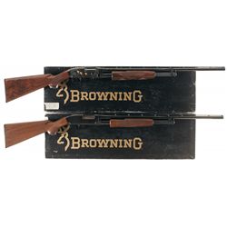 Collector's Lot of Two 28 Gauge Browning Limited Edition Model 12 Slide Action Shotguns with Origina
