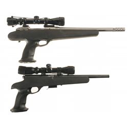 Two Scoped Savage Bolt Action Pistols