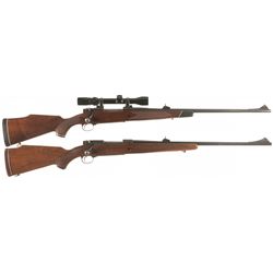 Two Winchester Model 70 Bolt Action Rifles