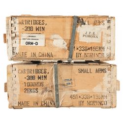 Two Sealed Cases of .308 Win Caliber Ammunition