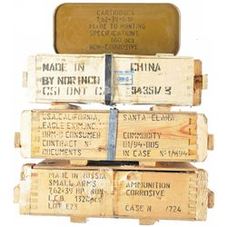 Three Cases of Russian/Chinese 7.62 x 39 Ammunition