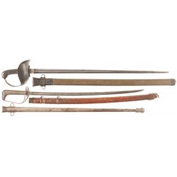 Two U.S. Cavalry Swords Including an Ames 1905/1906 Experimental Sword and One Extra Scabbard
