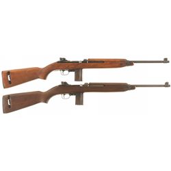 Collector's Lot of Two U.S. IBM M1 Semi-Automatic Carbines with Bavarian Markings