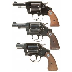 Three Colt Double Action Revolvers