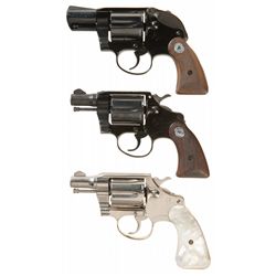Three Colt Double Action Revolvers