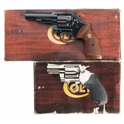 Two Boxed Colt Double Action Revolvers
