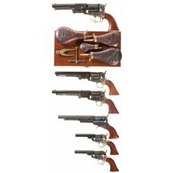 Six Italian Reproduction Percussion Revolvers