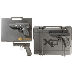 Three Semi-Automatic Pistols with Cases
