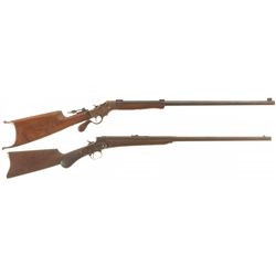 Two American Single Shot Falling Block Rifles