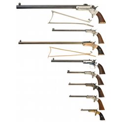 Five Single Shot Pistols and Three Pocket Rifles
