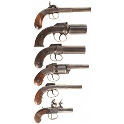 Six Antique Handguns
