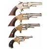 Image 1 : Four Antique Spur Trigger Revolvers